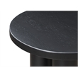 Omax Decor Nord Round Shape Modern Wood Side End table in Black