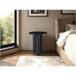 Omax Decor Nord Round Shape Modern Wood Side End table in Black