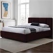 Omax Decor Venice Fabric Upholstered Platform Queen Bed in Burgundy