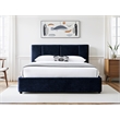 Omax Decor Venice Fabric Upholstered Platform Queen Bed in Blue