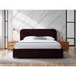 Omax Decor Chloe Fabric Upholstered Platform Queen Bed in Burgundy