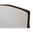 Omax Decor Grace Solid Wood Queen Platform Bed in Walnut and Cream White Boucle