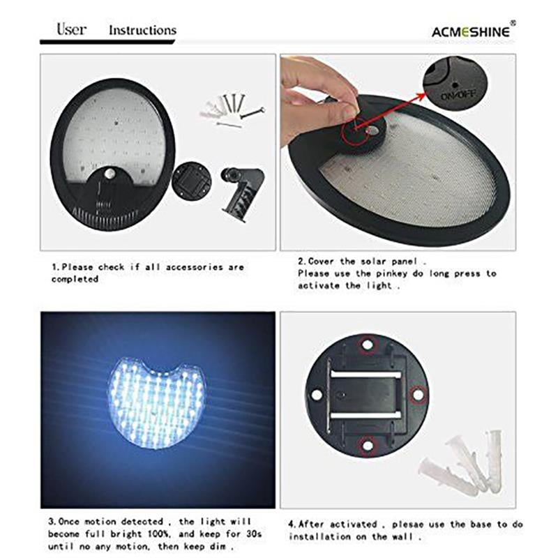 eLEDing Fixture Motion Activated Outdoor LED Solar Security Floodlight in Black