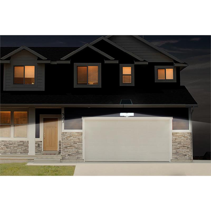 eLEDing 5th Gen Hybrid Microgrid AI Smart Twin LED Solar Flood Light in Ivory