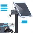 eLEDing 100W 650WH Battery and 4 Wifi Cameras High Voltage Solar Panel in Silver