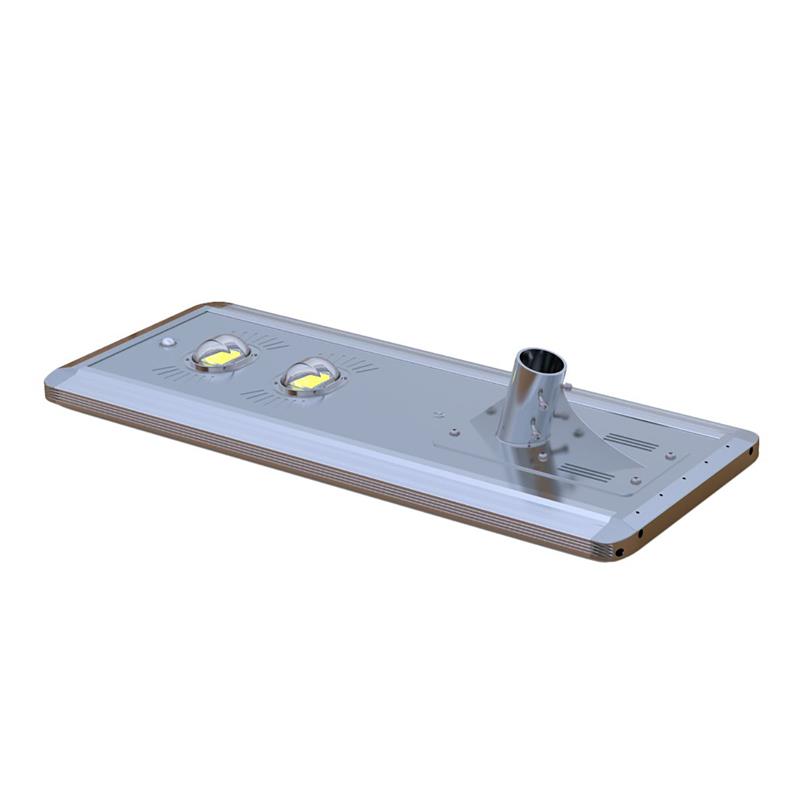 eLEDing 100W 3rd Gen Solar Hybrid Microgrid LED Street Light Series in Silver