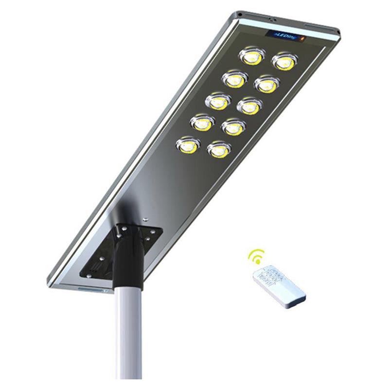 eLEDing 100W 3rd Gen Solar Hybrid Microgrid LED Street Light Series in Silver