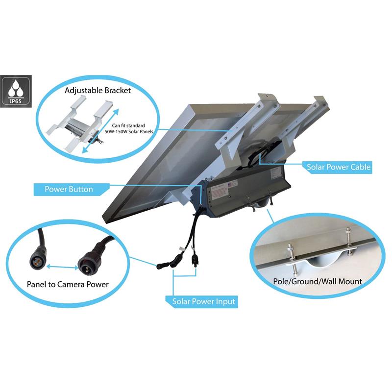 eLEDing 100W Panel and 650WH Battery Only High Voltage Solar Panel in Silver