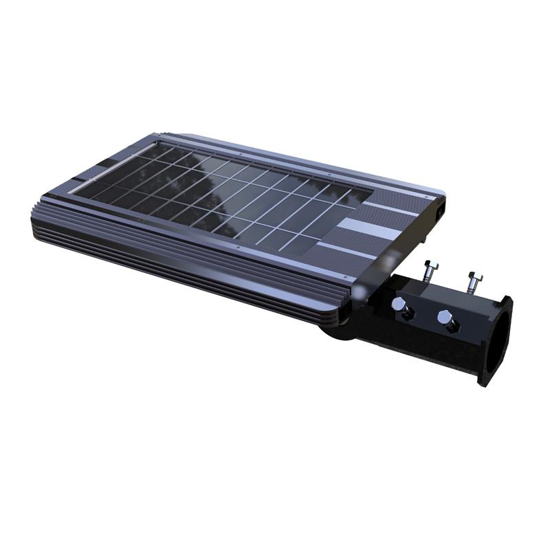 eLEDing 1600 Lumens 5th Gen Solar Hybrid Microgrid LED Street Light in Silver