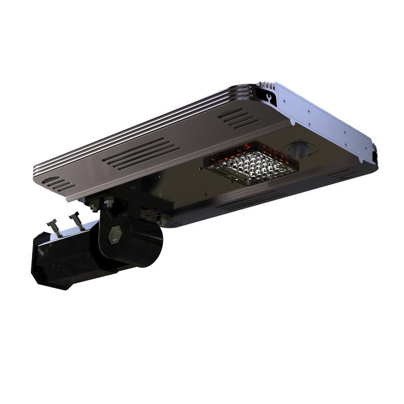 eLEDing 1600 Lumens 5th Gen Solar Hybrid Microgrid LED Street Light in Silver