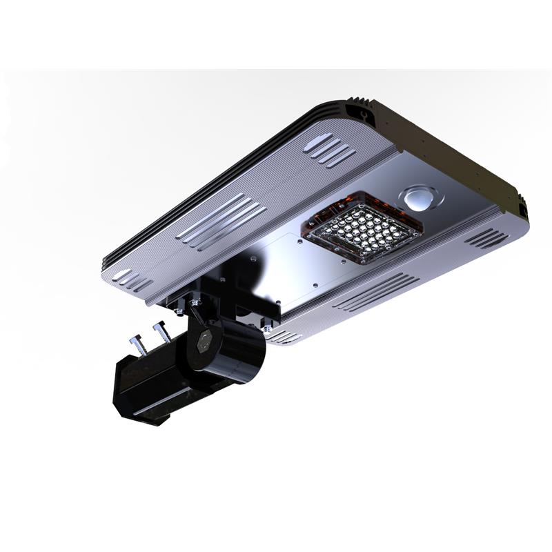 eLEDing 1600 Lumens 5th Gen Solar Hybrid Microgrid LED Street Light in Silver