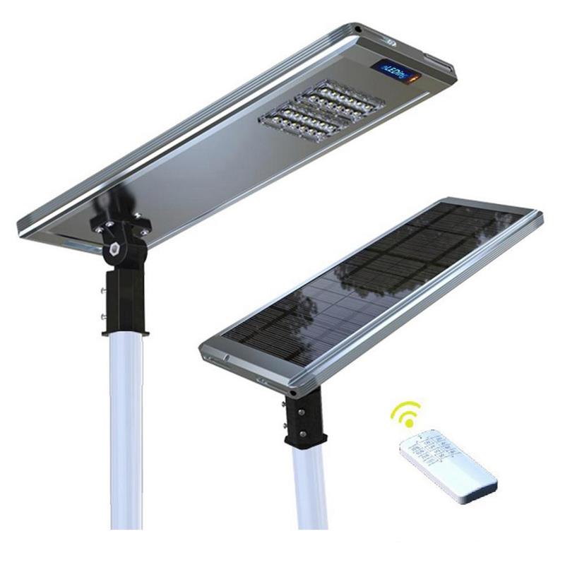 eLEDing 30W LED 3rd Gen Solar Hybrid Microgrid LED Street Light Series in Silver