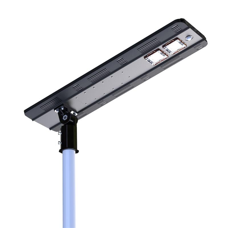 eLEDing 3000K 20W 5th Gen Solar Hybrid Microgrid LED Street Light in Silver