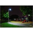 eLEDing 3000K 20W 5th Gen Solar Hybrid Microgrid LED Street Light in Silver