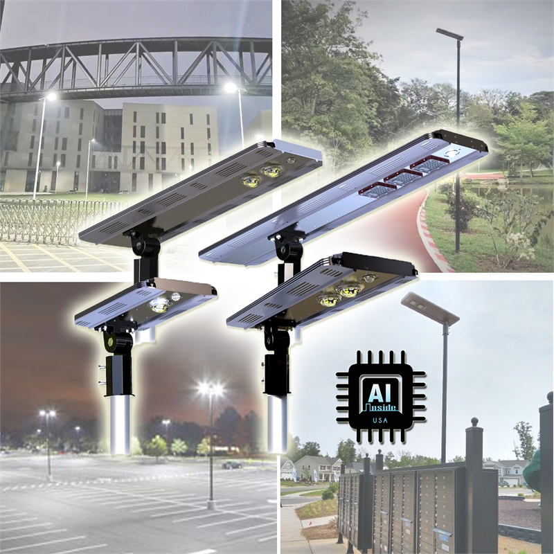 eLEDing 5000K 20W 5th Gen Solar Hybrid Microgrid LED Street Light in Silver