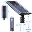 eLEDing 5000K 20W 5th Gen Solar Hybrid Microgrid LED Street Light in Silver