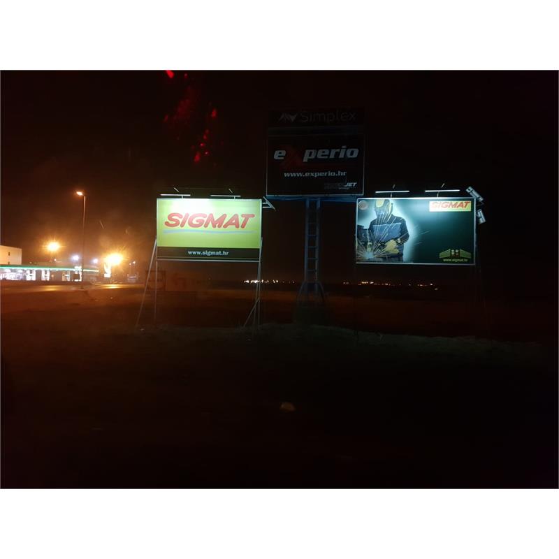 eLEDing 10W SMART Integrated LED Wall Flood Billboard Sign A.D. Light in Silver