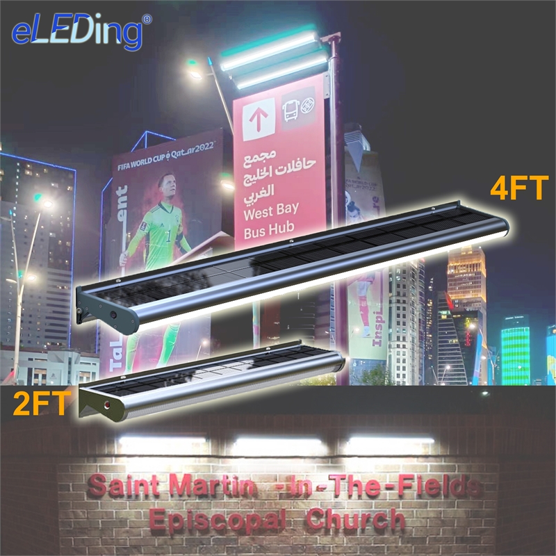 eLEDing 20W SMART Integrated LED Wall Flood Billboard Sign A.D. Light in Silver
