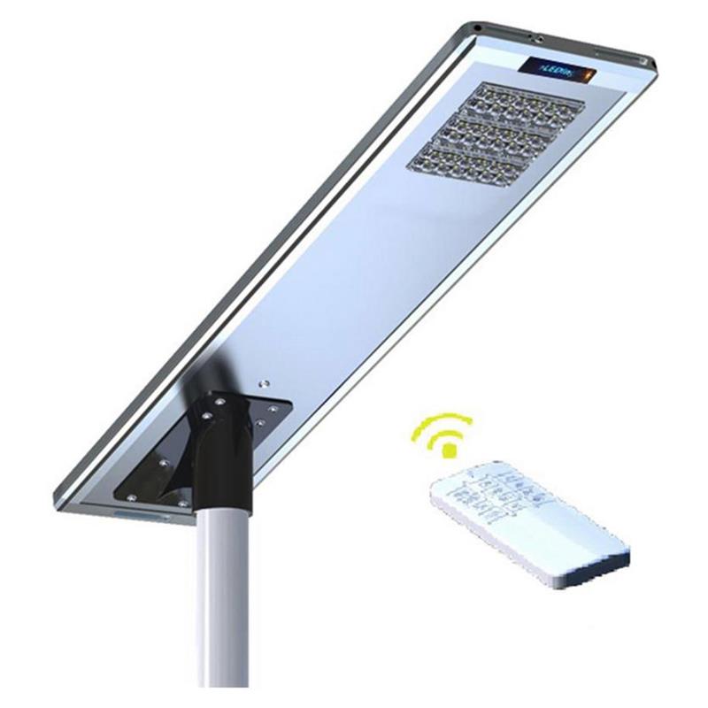 eLEDing 40W LED 3rd Gen Solar Hybrid Microgrid LED Street Light Series in Silver