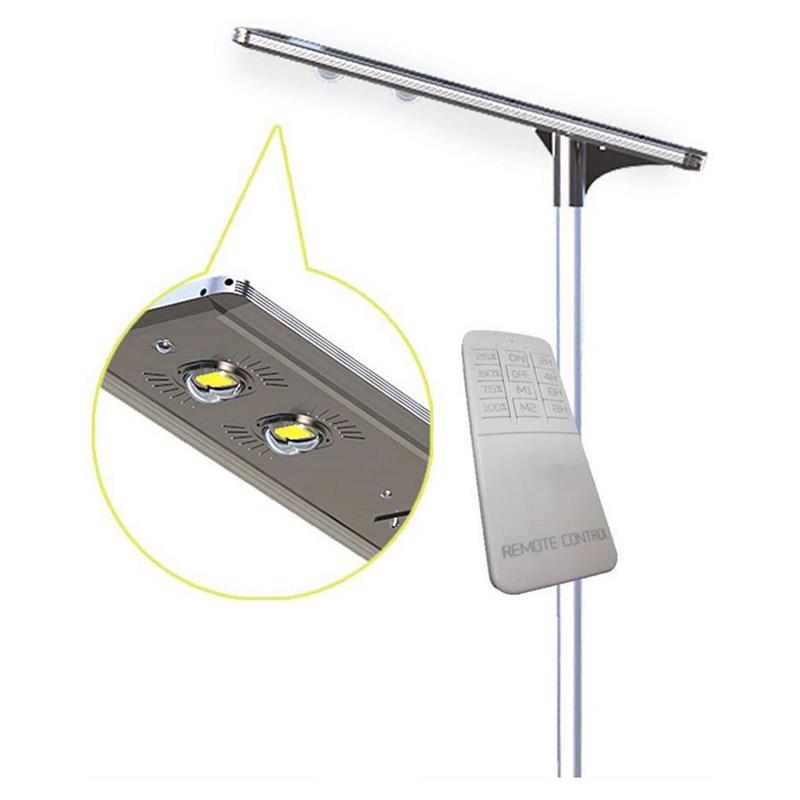 eLEDing 60W LED 3rd Gen Solar Hybrid Microgrid LED Street Light Series in Silver