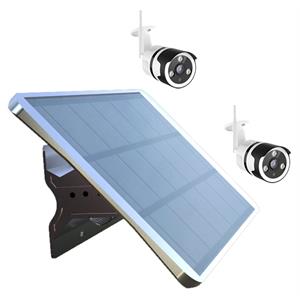 eleding 70w 330wh battery and 2 wifi cameras high voltage solar panel in silver