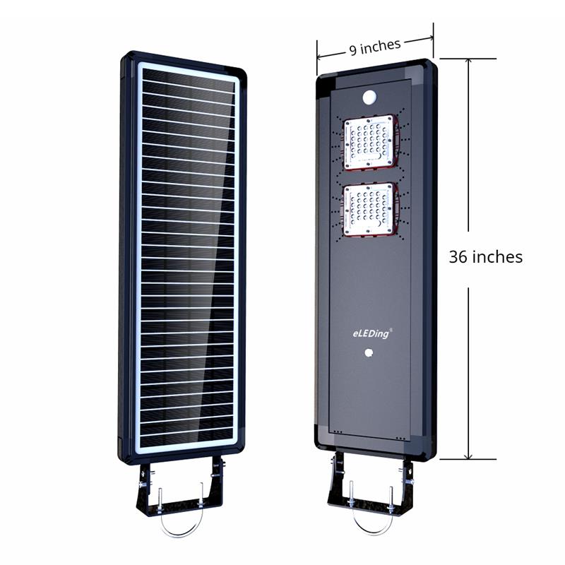 eLEDing Solar Power AI-Smart 3200 Lumens Cree LED Area Parking Light in Black