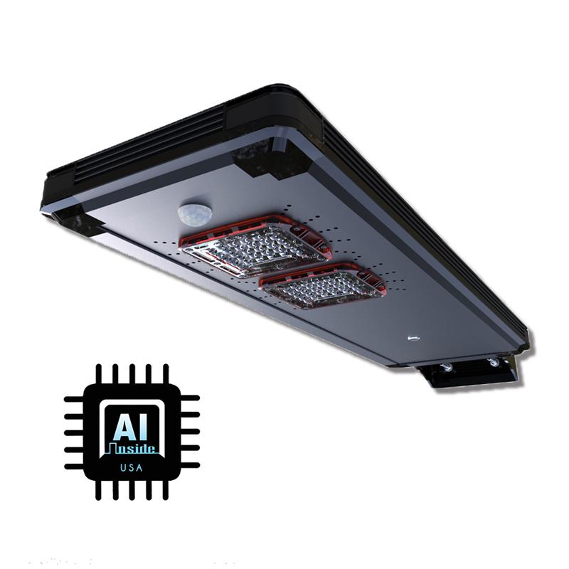 eLEDing Solar Power AI-Smart 3200 Lumens Cree LED Area Parking Light in Black