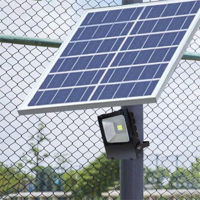eLEDing 100W Solar Panel and 60W Flood Light Solar Power SMART in Silver