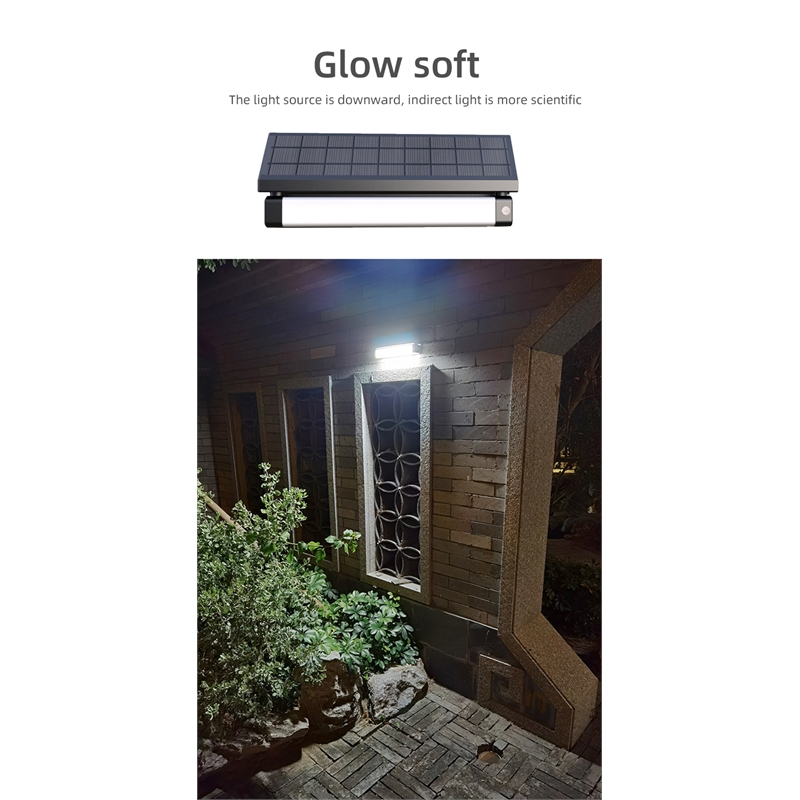eLEDing Solar Power SMART 180Degree Sensor Selectable LED Flood Wall Light Black