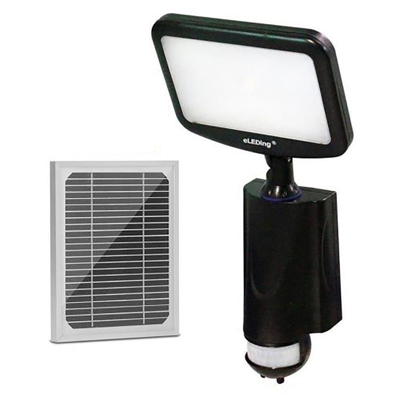 eLEDing 5th Gen 180 Degree CREE LED AI Smart Solar Outdoor Flood Light in Black
