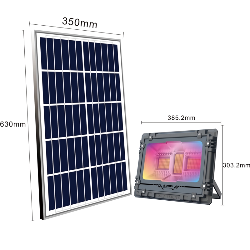 16W/2100LM Black Outdoor Integrated RGB LED Flood Light w/ Color Change w/ Music