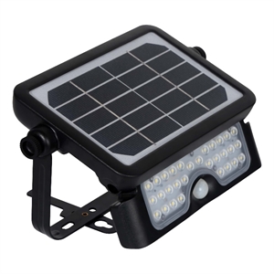 160 degree black pir activated outdoor integrated led 5-in-1 flood light 700lm