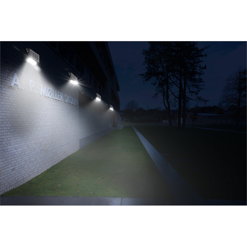 160 Degree Black PIR Activated Outdoor Integrated LED 5-in-1 Flood Light 1100LM
