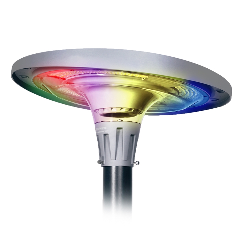 Solar Powered RGB LED UFO-Round Light APP/Remote Control for Outdoor