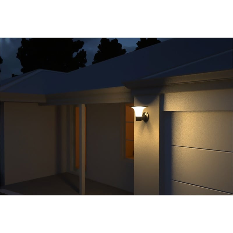 eLEDing Outdoor Aluminum Wall Light with Crystal Diamond Design in Black