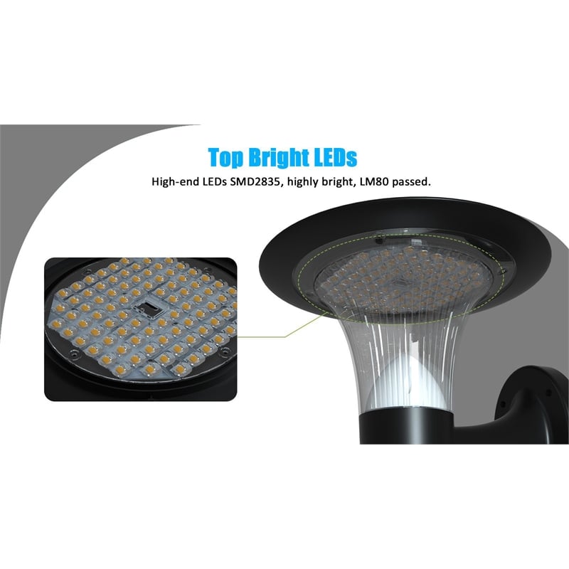 eLEDing Outdoor Aluminum Wall Light with Crystal Diamond Design in Black