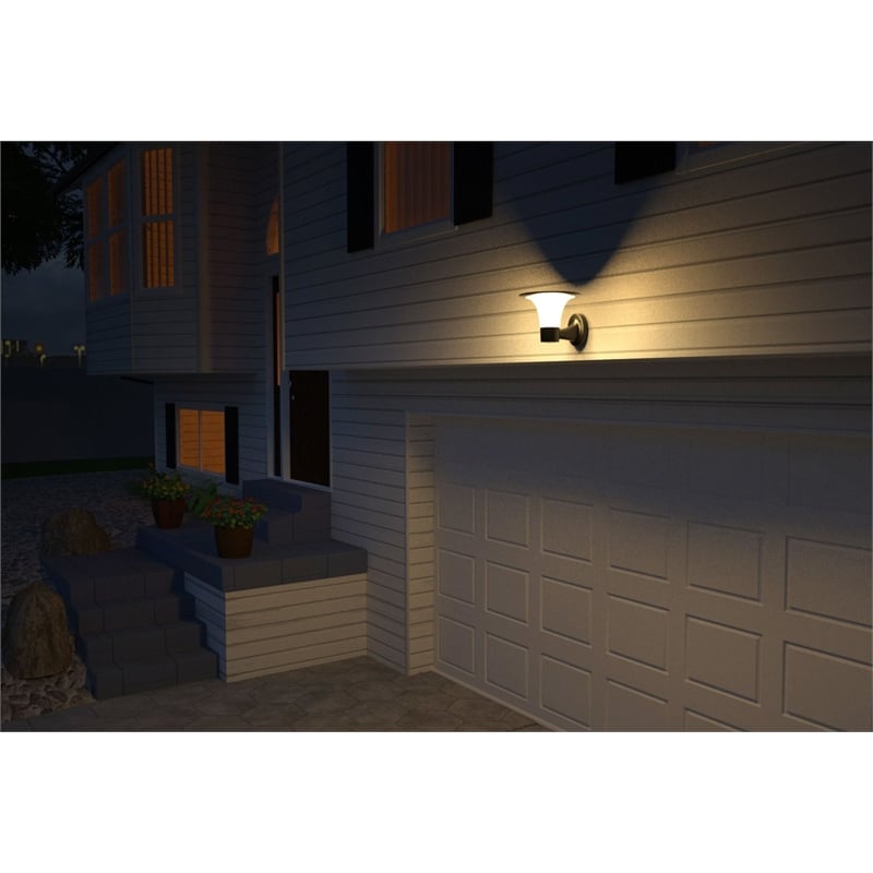 eLEDing Outdoor Aluminum Wall Light with Crystal Diamond Design in Black
