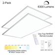 eSenLite 2ft.x4ft. 6300LM LED Commercial Flat Panel Ceiling Light - White (2pcs)