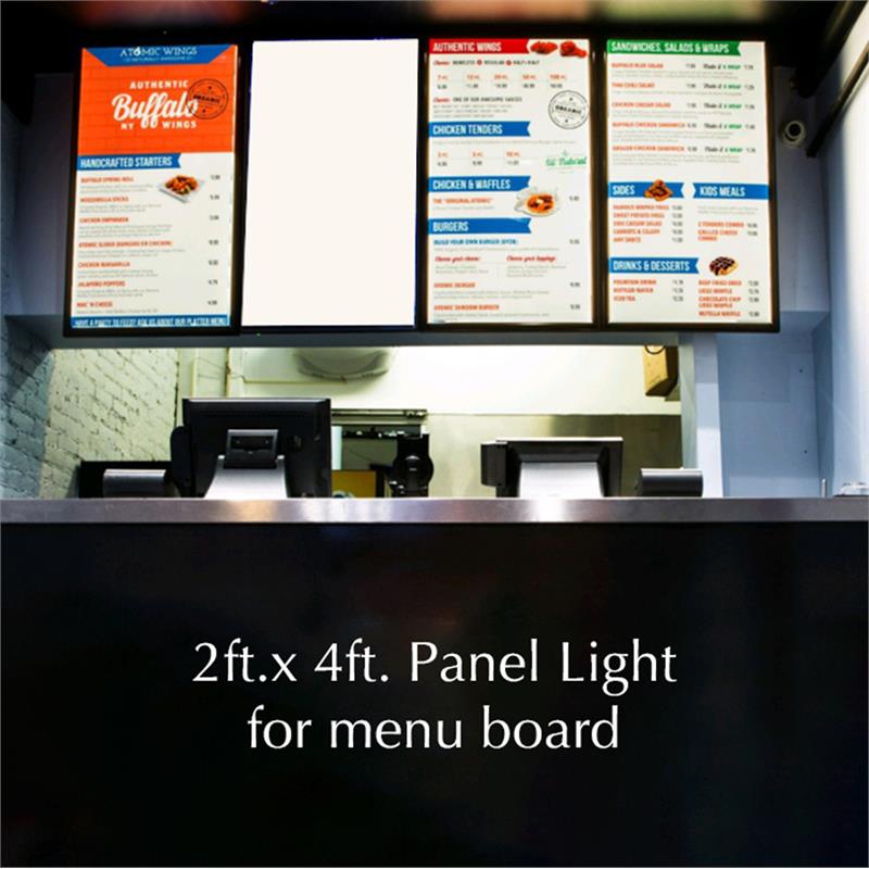 eSenLite 2ft.x4ft. 6300LM LED Commercial Flat Panel Ceiling Light - White (8pcs)
