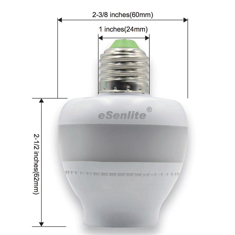 eSenLite 2-pack Invisible Motion Activated Retrofit SMART Bulb Sockets in White
