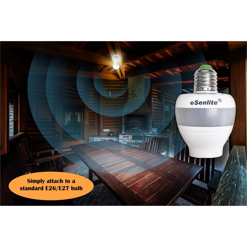 eSenLite 2-pack Invisible Motion Activated Retrofit SMART Bulb Sockets in White