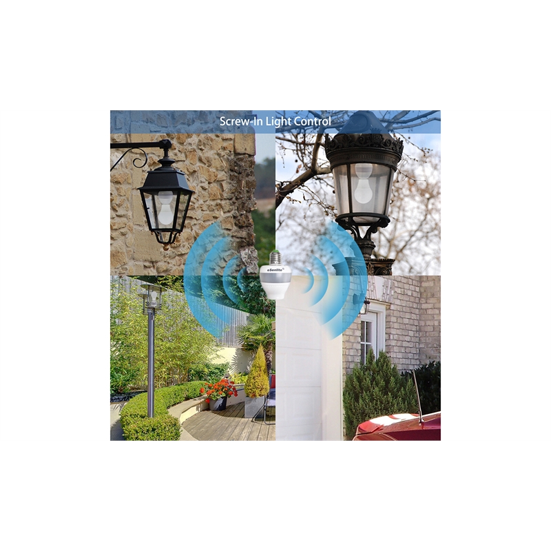 eSenLite Single Invisible Motion Activated Retrofit SMART Bulb Sockets in White