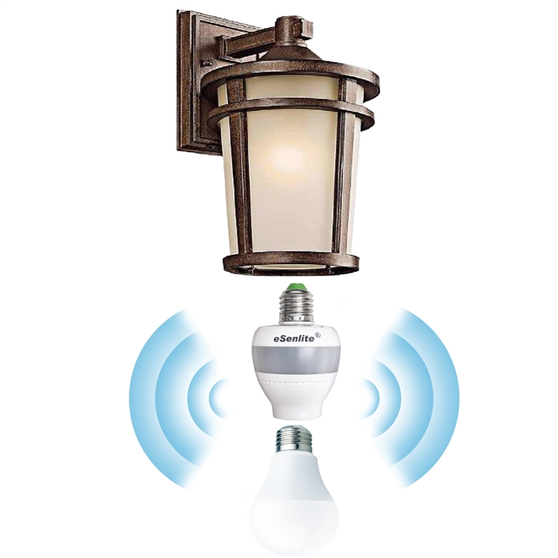 eSenLite Single Invisible Motion Activated Retrofit SMART Bulb Sockets in White