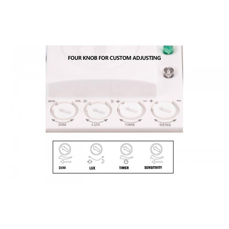 eSenLite Invisible Motion Activated Ceiling/Wall SMART LED Light in Pure White