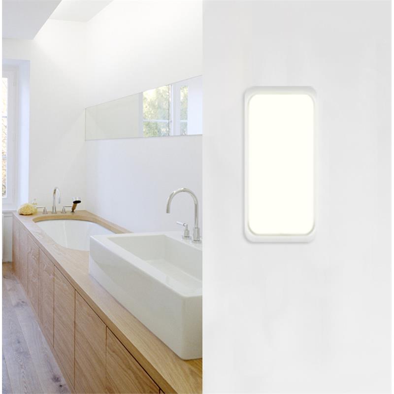 eSenLite Modern Plastic Wall/Ceiling Mount LED Security Light Series in White