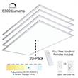 eSenLite 2ft.x4ft. 6300LM LED Commercial Unique Flat Panel Ceiling Light (20pcs)