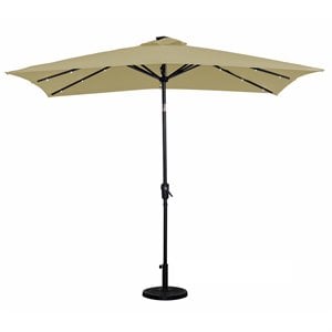 9'x7' rectangular solar lighted umbrella