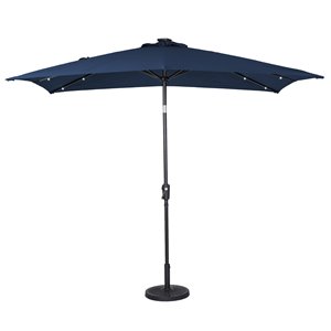 9'x7' rectangular solar lighted umbrella - olefin
