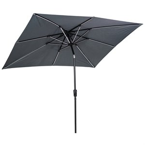 9'x7' rectangular next gen solar lighted umbrella
