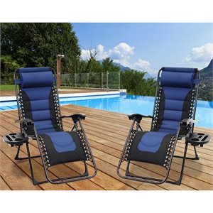 2pk padded gravity chairs with foot cover